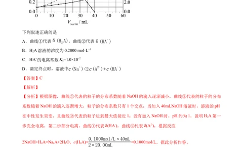 专题10水溶液中的离子平衡-2020年高考化学真题与模拟题分类训练（教师版含解析）_05高考化学_新高考复习资料_2022年新高考资料_2022年一轮复习各版本