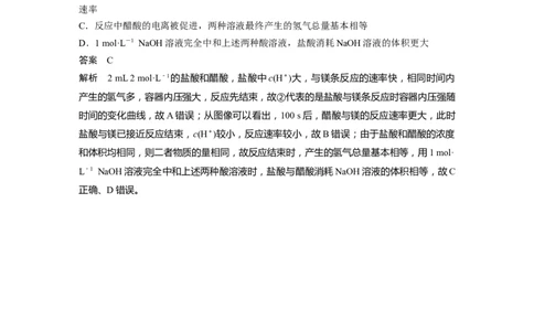 2024年高考化学一轮复习（新高考版）第9章热点强化21　一元强酸(碱)与一元弱酸(碱)的比较_05高考化学_2024年新高考资料_1.2024一轮复习_2024年高考化学一轮复习讲义（新人教新高考版）