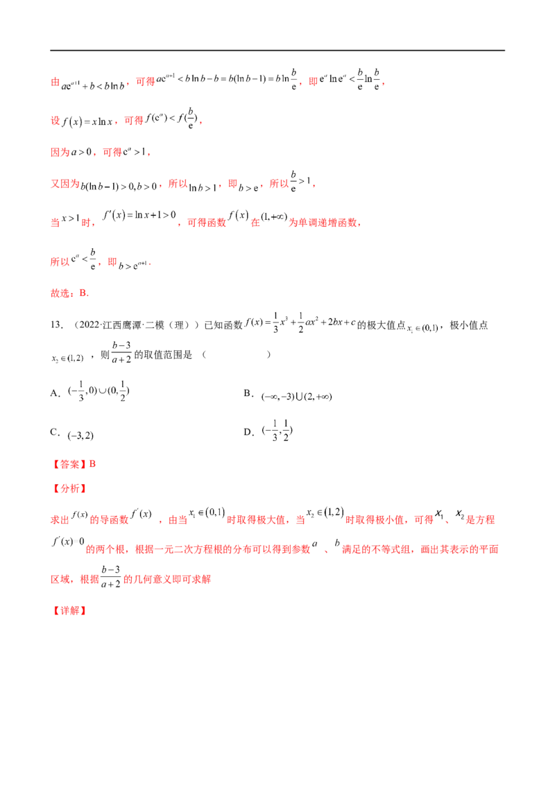 考点3-2导数应用：单调性、极值与最值（文理）-2023年高考数学一轮复习小题多维练（全国通用）（解析版）_2.2025数学总复习_赠品通用版（老高考）复习资料_一轮复习