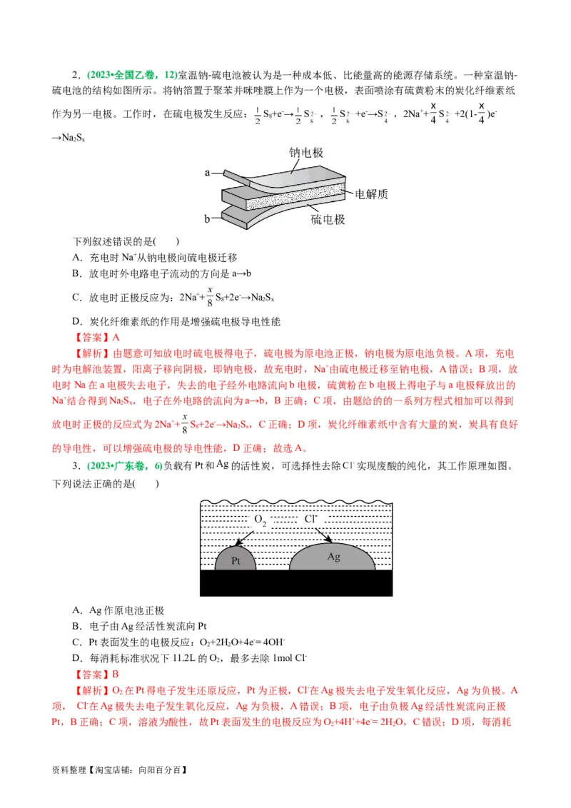 专题06化学反应与能量(讲义)(解析版)_05高考化学_新高考复习资料_2024年新高考资料_二轮复习资料_2024年高考化学二轮复习讲练测（新教材新高考）_配套讲义（原卷版+解析版）