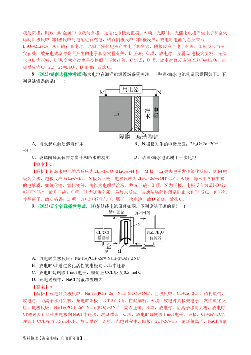 专题06化学反应与能量(讲义)(解析版)_05高考化学_新高考复习资料_2024年新高考资料_二轮复习资料_2024年高考化学二轮复习讲练测（新教材新高考）_配套讲义（原卷版+解析版）