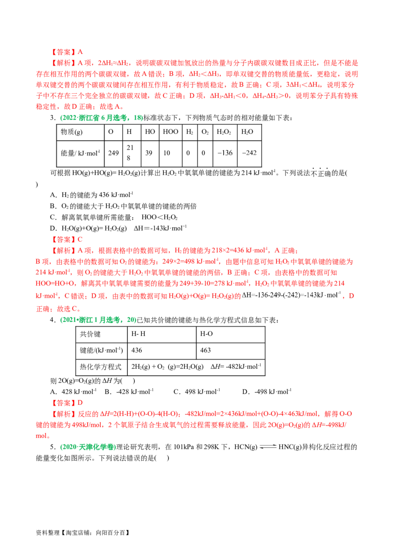 专题06化学反应与能量(讲义)(解析版)_05高考化学_新高考复习资料_2024年新高考资料_二轮复习资料_2024年高考化学二轮复习讲练测（新教材新高考）_配套讲义（原卷版+解析版）