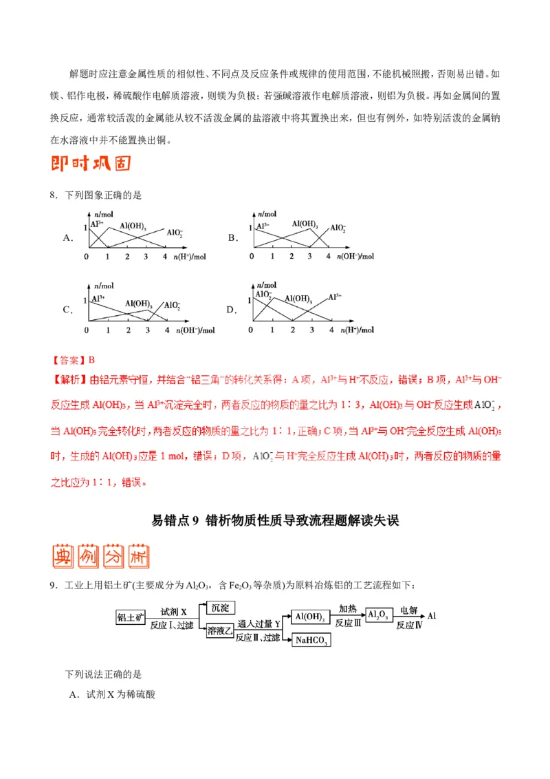 专题08常见无机物及其应用-高中化学纠错笔记_05高考化学_新高考复习资料_2022年新高考资料_2022年一轮复习各版本_1.高考化学2022年一轮复习通用版_赠品高中化学纠错笔记