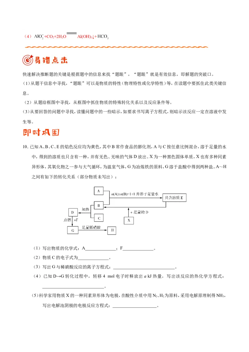 专题08常见无机物及其应用-高中化学纠错笔记_05高考化学_新高考复习资料_2022年新高考资料_2022年一轮复习各版本_1.高考化学2022年一轮复习通用版_赠品高中化学纠错笔记