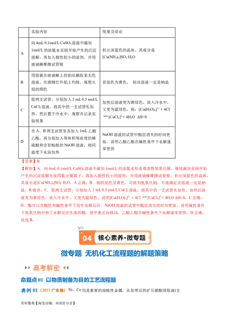 专题05金属及其重要化合物（讲义）（解析版）_05高考化学_新高考复习资料_2024年新高考资料_二轮复习资料_高频考点解密2024年高考化学二轮复习高频考点追踪与预测（新高考专用）