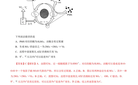 专题12化学反应机理（测）-2023年高考化学二轮复习讲练测（新高考专用）（解析版）_05高考化学_新高考复习资料_2023年新高考资料_二轮复习