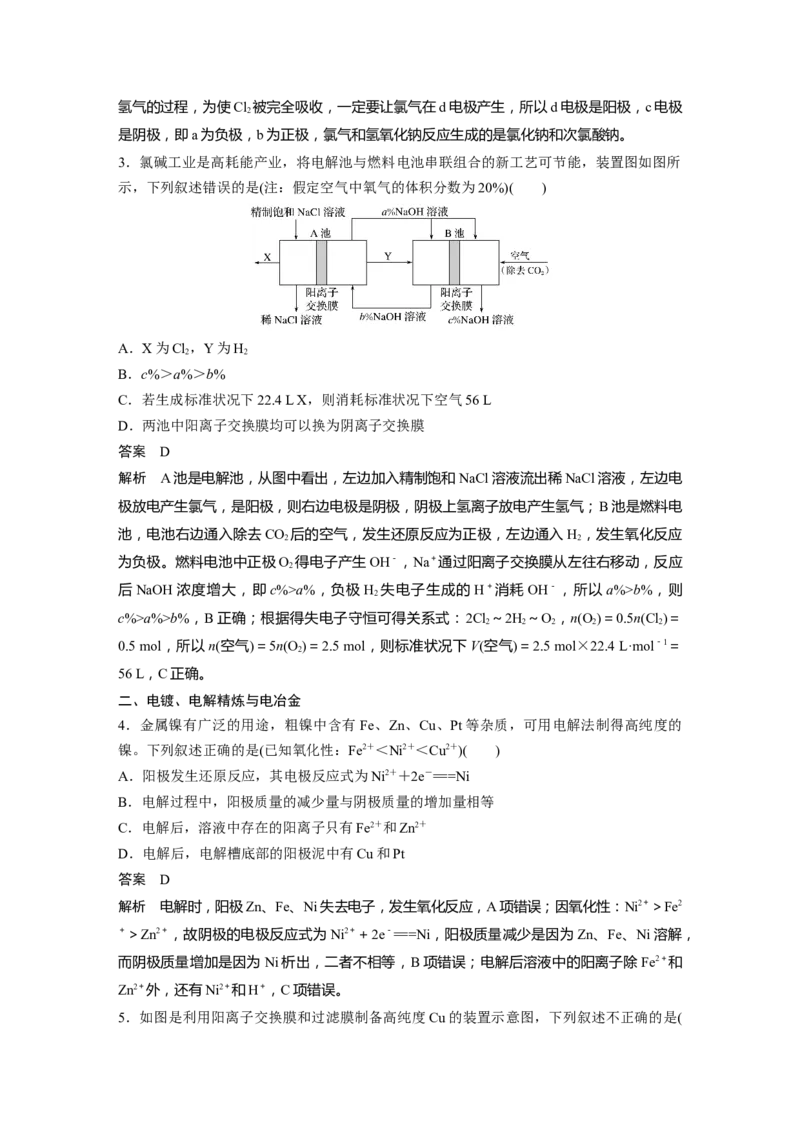 2024年高考化学一轮复习（新高考版）第7章第42讲　电解池　金属的腐蚀与防护_05高考化学_2024年新高考资料_1.2024一轮复习_2024年高考化学一轮复习讲义（新人教新高考版）