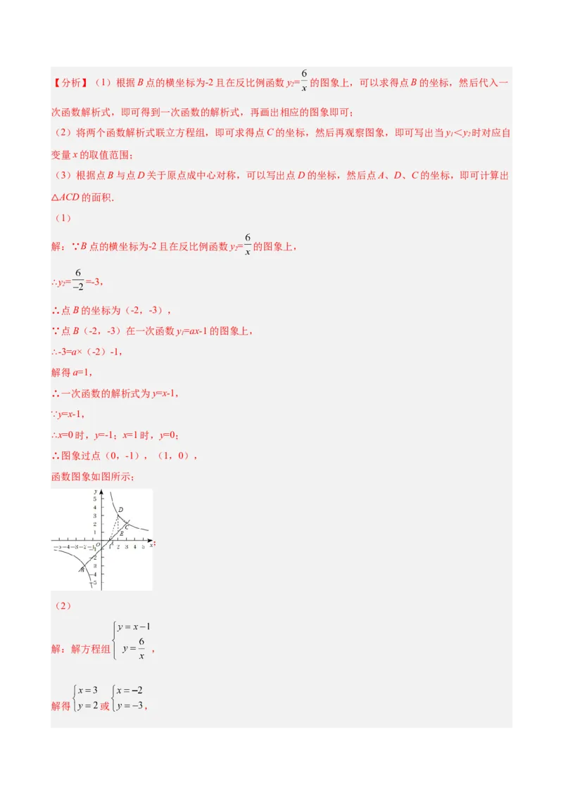 专题04反比例函数模型（专项突破）-解析版_初中数学人教版_9下-初中数学人教版_07专项讲练_一题三变系列2022-2023学年九年级数学下册重要考点题型精讲精练(人教版)