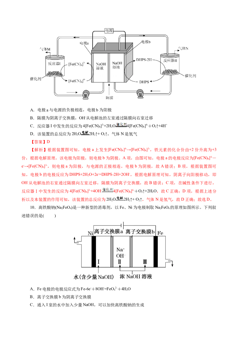 专题06化学反应与能量(测试)(解析版)_05高考化学_2024年新高考资料_2.2024二轮复习_2024年高考化学二轮复习讲练测（新教材新高考）