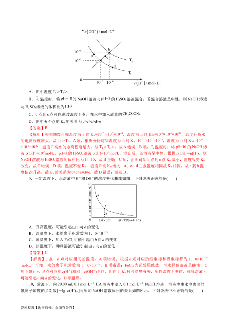 专题08水溶液中的离子反应与平衡(讲义)(解析版)_05高考化学_新高考复习资料_2024年新高考资料_二轮复习资料_2024年高考化学二轮复习讲练测（新教材新高考）_配套讲义（原卷版+解析版）