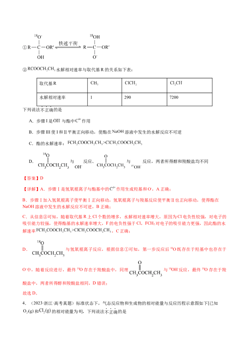 专题20化学反应机理与反应历程图像分析（解析版）-备战2025年高考化学二轮&middot;突破提升专题复习讲义（新高考通用）_05高考化学_2025年新高考资料_二轮复习