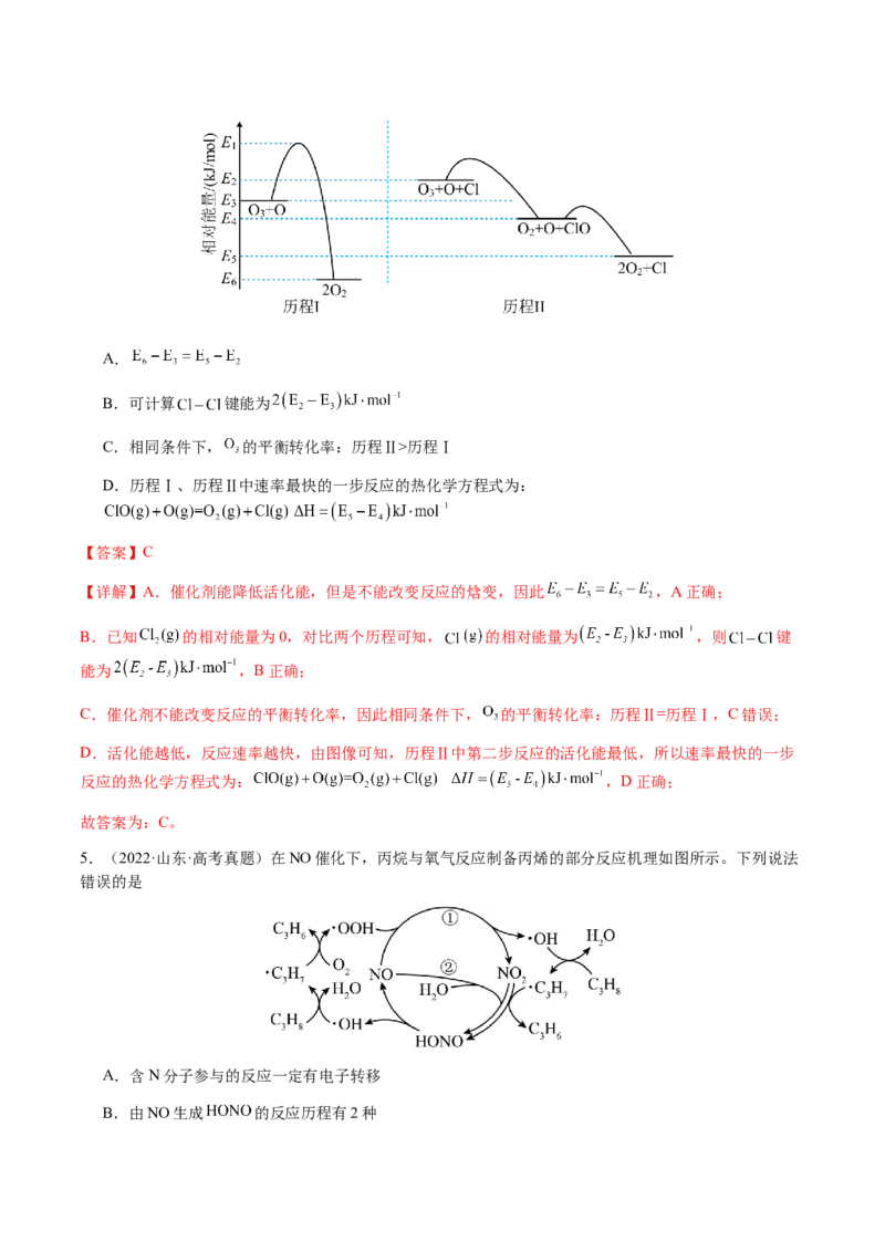 专题20化学反应机理与反应历程图像分析（解析版）-备战2025年高考化学二轮&middot;突破提升专题复习讲义（新高考通用）_05高考化学_2025年新高考资料_二轮复习