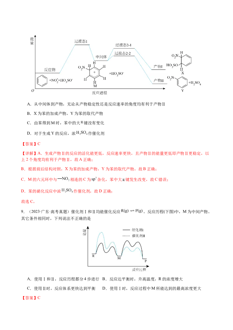 专题20化学反应机理与反应历程图像分析（解析版）-备战2025年高考化学二轮&middot;突破提升专题复习讲义（新高考通用）_05高考化学_2025年新高考资料_二轮复习