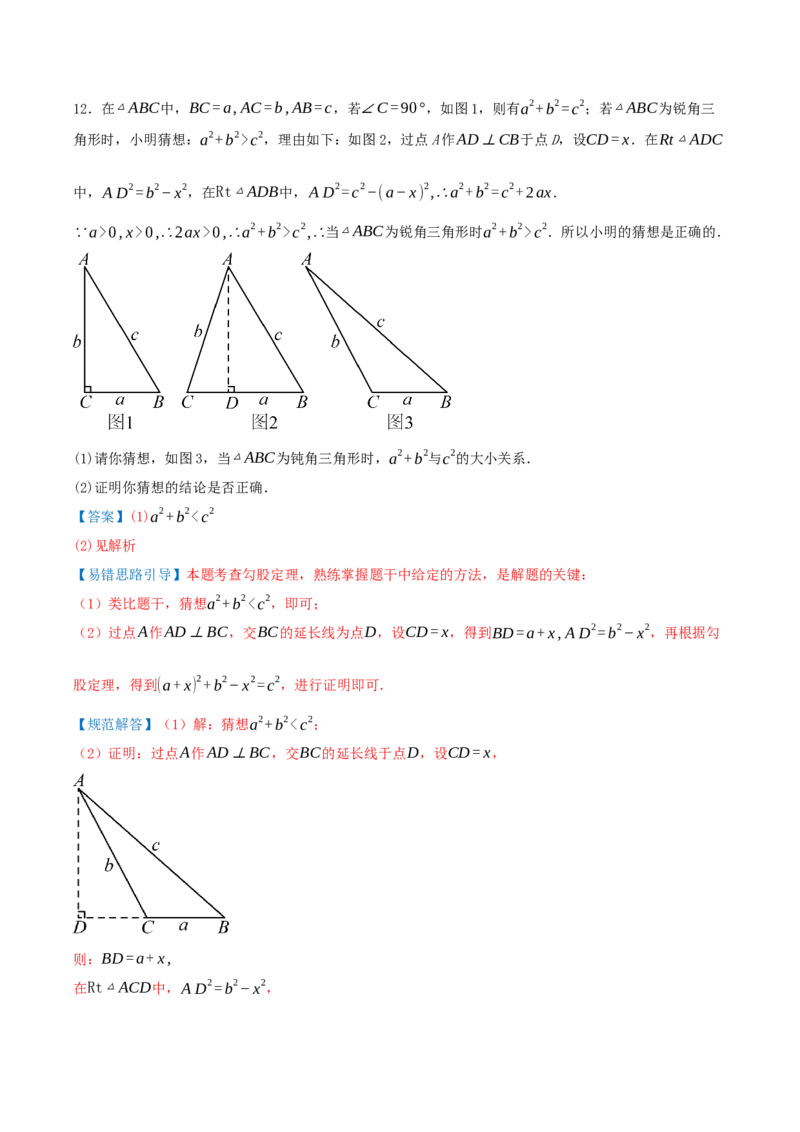 专题20.5勾股定理（十八大易错题题型训练共52题）解析版_初中数学人教版_八年级数学下册_保存转存之后查看(1)_2026春季新版-持续更新中_第二套-知_08讲义练习