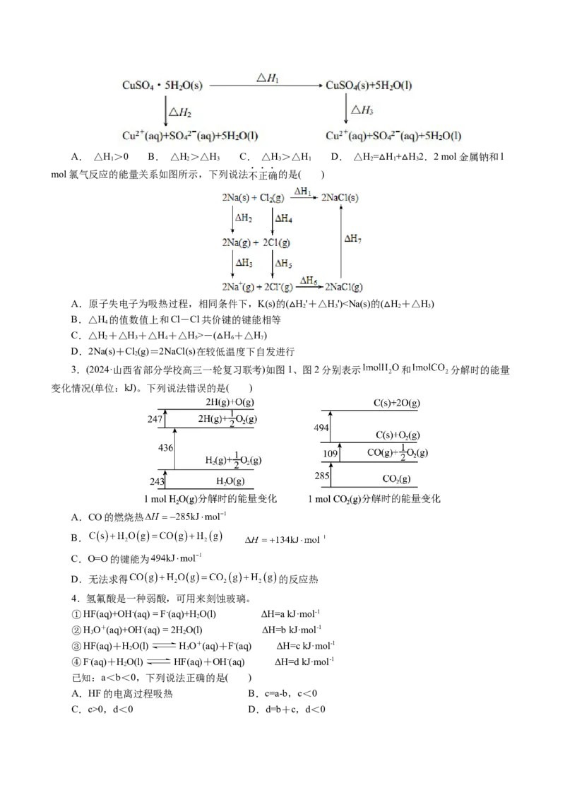 专题06化学反应与能量(讲义)(原卷版)_05高考化学_2024年新高考资料_2.2024二轮复习_2024年高考化学二轮复习讲练测（新教材新高考）