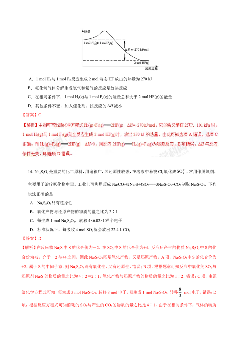 专题05化学反应与能量-高中化学纠错笔记_05高考化学_新高考复习资料_2022年新高考资料_2022年一轮复习各版本_1.高考化学2022年一轮复习通用版_赠品高中化学纠错笔记