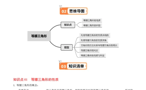 第04讲等腰三角形（2个知识点+5类热点题型讲练+习题巩固）（学生版）_初中数学_八年级数学上册（人教版）_同步讲义-U18_2025版
