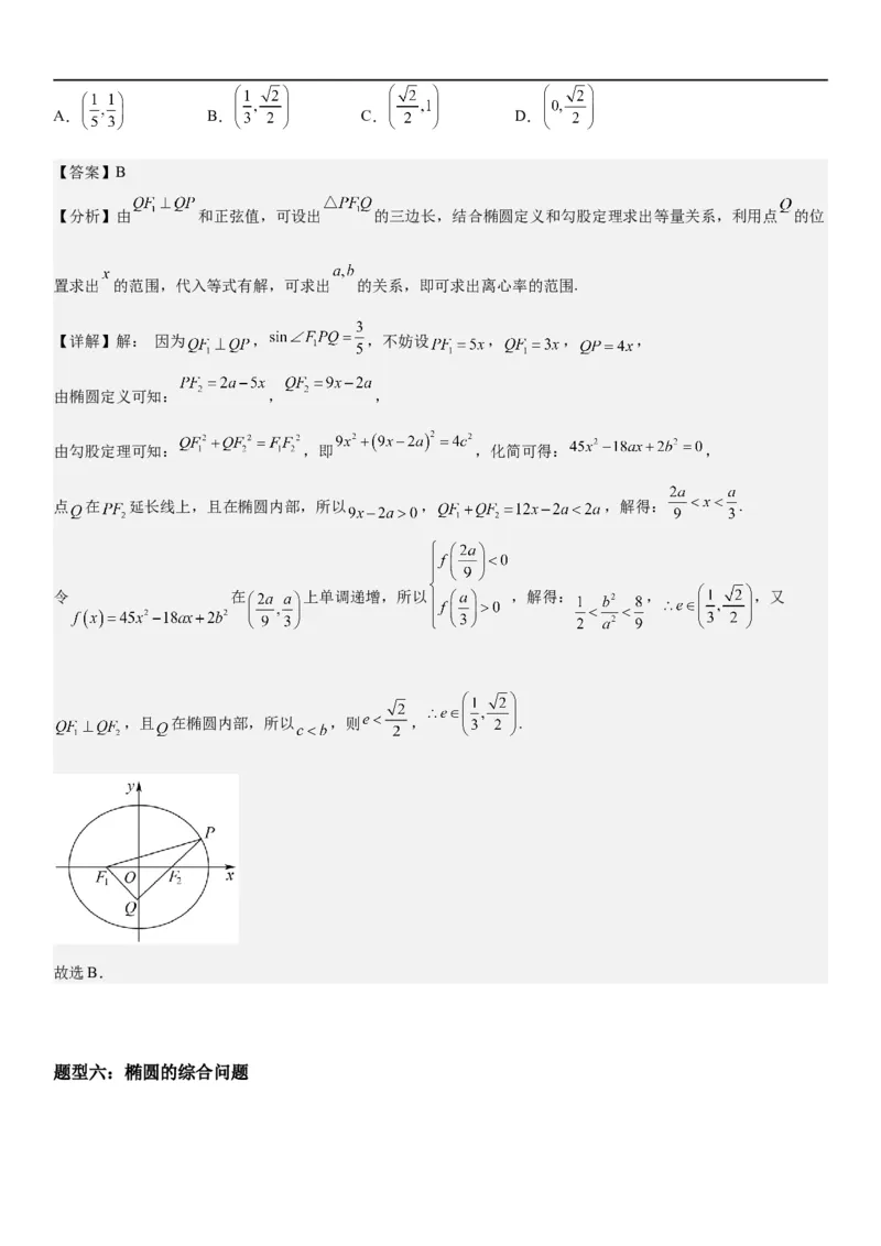 解密20椭圆(解析版）_2.2025数学总复习_2023年新高考资料_二轮复习_考点2023年高考数学二轮复习讲义+训练（新高考专用）
