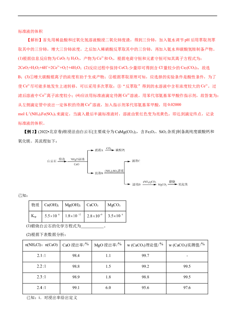 专题13化学工艺流程（讲）（学生版）_05高考化学_通用版（老高考）复习资料_2023年复习资料_二轮复习_2023年高考化学二轮复习讲练测（全国通用）