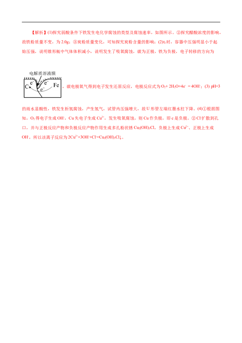 专项24金属的腐蚀与防护（解析版）_05高考化学_新高考复习资料_2023年新高考资料_专项复习_2023年高考化学热点专项导航与精练（新高考专用）