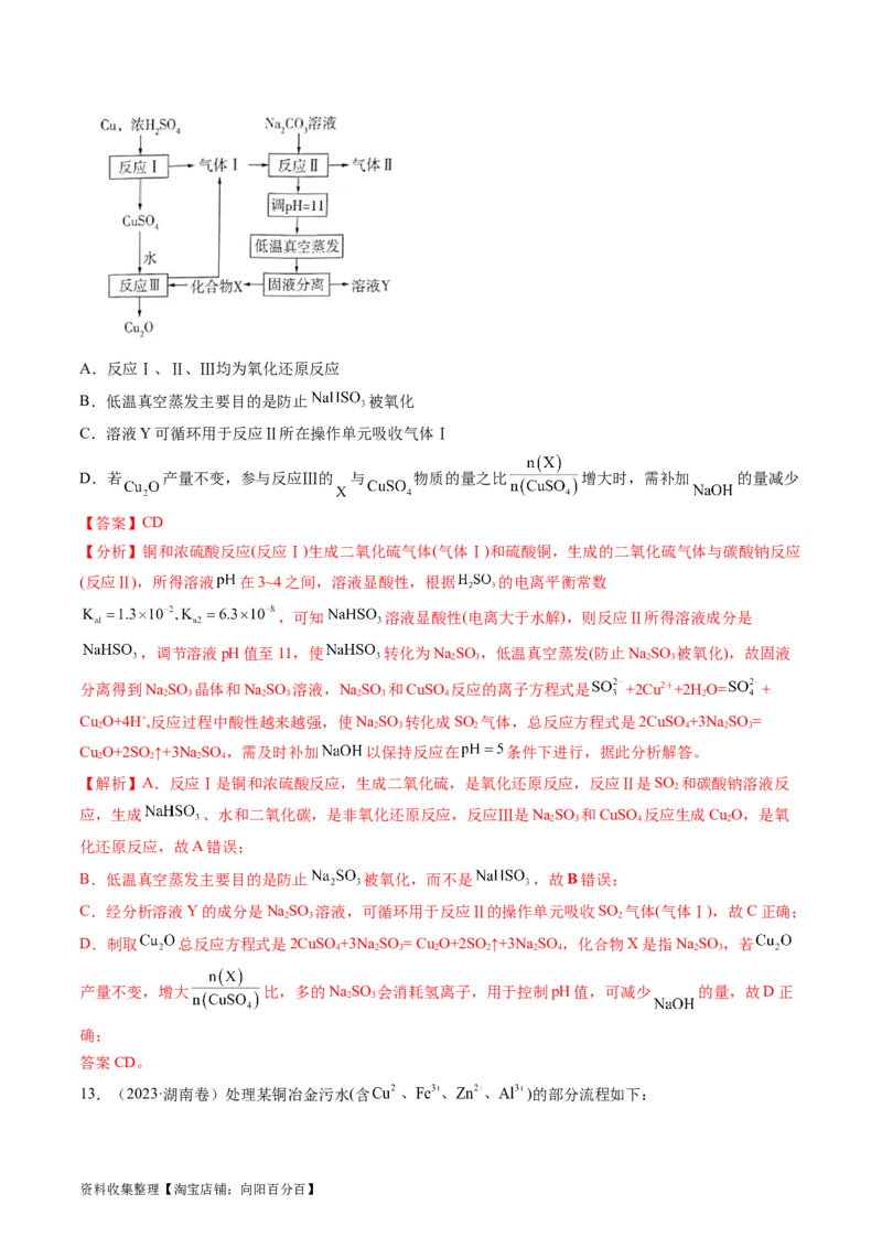 专题05常见无机物的性质、用途与转化-学易金卷：五年（2019-2023）高考化学真题分项汇编（全国通用）（解析版）_05高考化学_通用版（老高考）复习资料_2024年复习资料