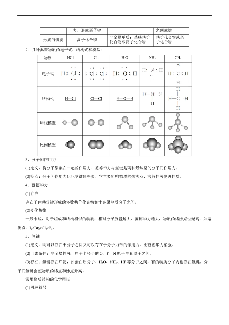 专题05物质结构与元素周期律（讲）（学生版）_05高考化学_通用版（老高考）复习资料_2023年复习资料_二轮复习_2023年高考化学二轮复习讲练测（全国通用）