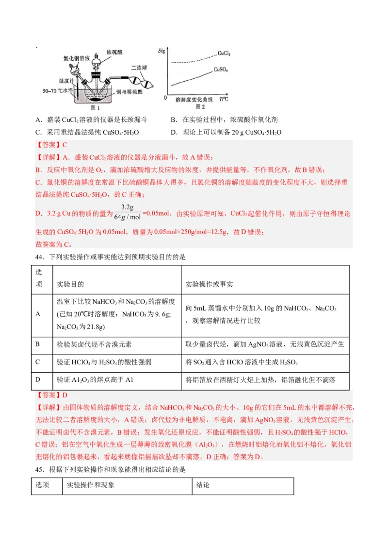 专项05化学实验基础-2023届高考化学二轮复习知识清单与专项练习（新高考专用）（解析版）_05高考化学_新高考复习资料_2023年新高考资料_二轮复习_选择题