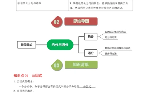 第02讲约分与通分（教师版）_初中数学_八年级数学上册（人教版）_同步讲义-U18_2024版