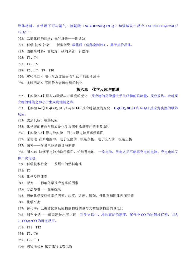 专题2+必修第二册++高考考前必读教材基础知识（回归教材+课本实验）-备战2024年高考化学抢分秘籍（新高考专用）[44358480]_05高考化学_2024年新高考资料_5.2024三轮冲刺