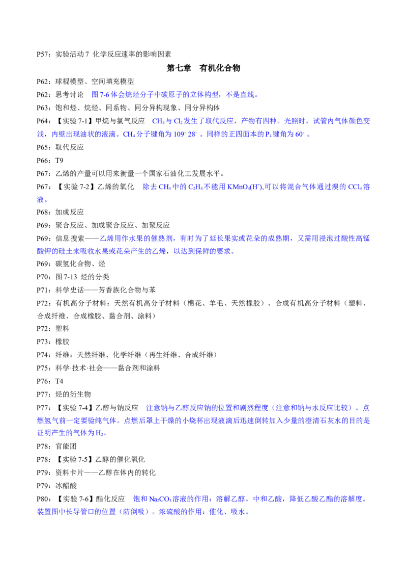 专题2+必修第二册++高考考前必读教材基础知识（回归教材+课本实验）-备战2024年高考化学抢分秘籍（新高考专用）[44358480]_05高考化学_2024年新高考资料_5.2024三轮冲刺