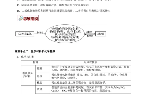 专题01化学与STSE（讲）（学生版）_05高考化学_通用版（老高考）复习资料_2023年复习资料_二轮复习_2023年高考化学二轮复习讲练测（全国通用）