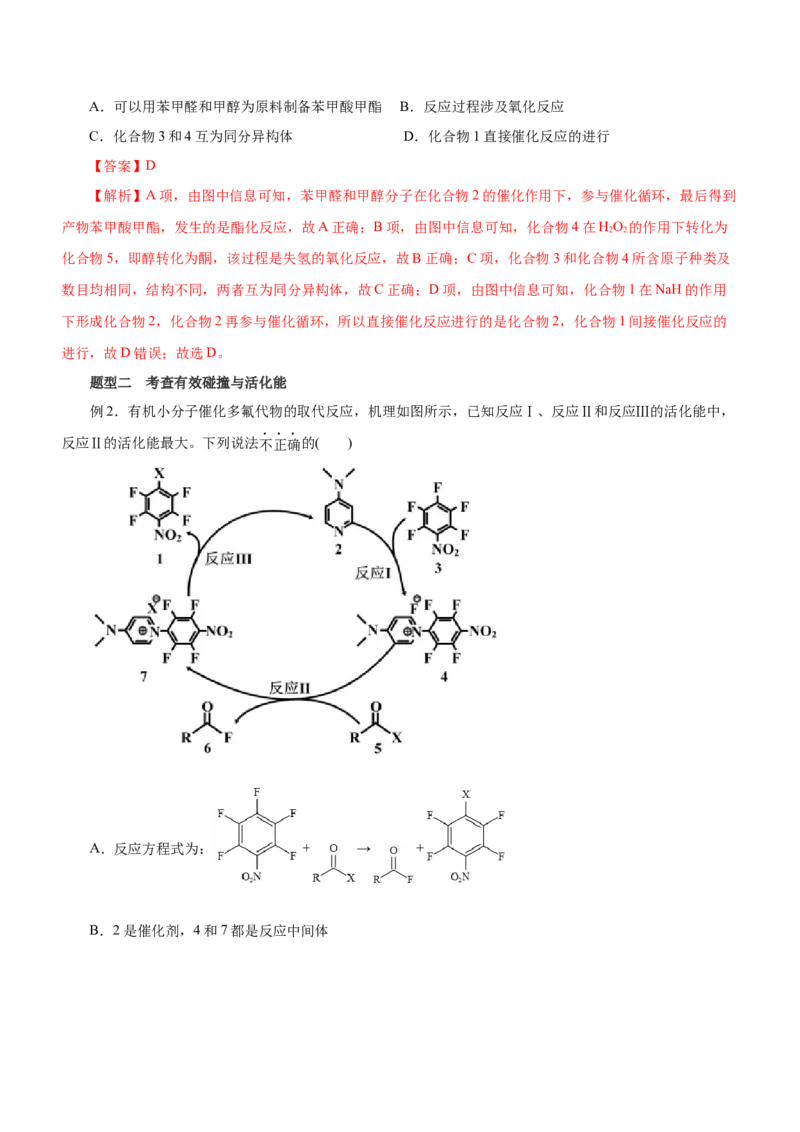 专题12化学反应机理（讲）-2023年高考化学二轮复习讲练测（新高考专用）（解析版）_05高考化学_新高考复习资料_2023年新高考资料_二轮复习