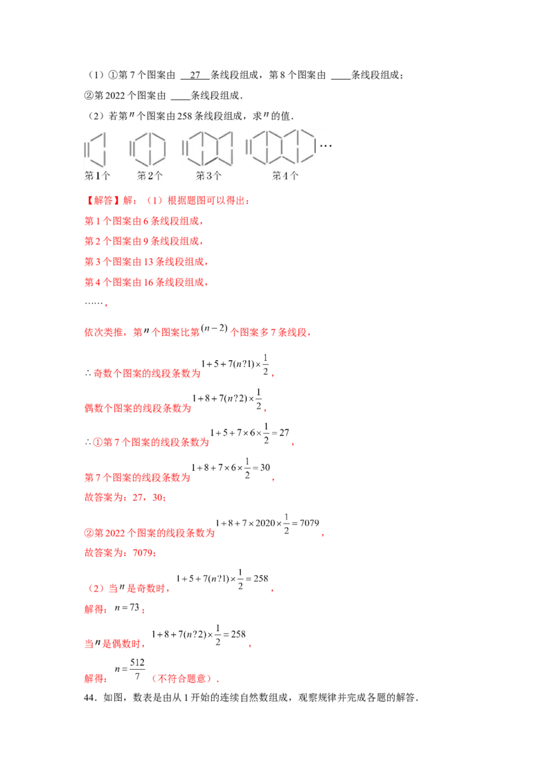 专题2.4探索规律（强化）（解析版）_初中数学人教版_7上-初中数学人教版_7上-初中数学人教版（旧版）赠送_06习题试卷_1同步练习_3题型分层练（基础+强化）
