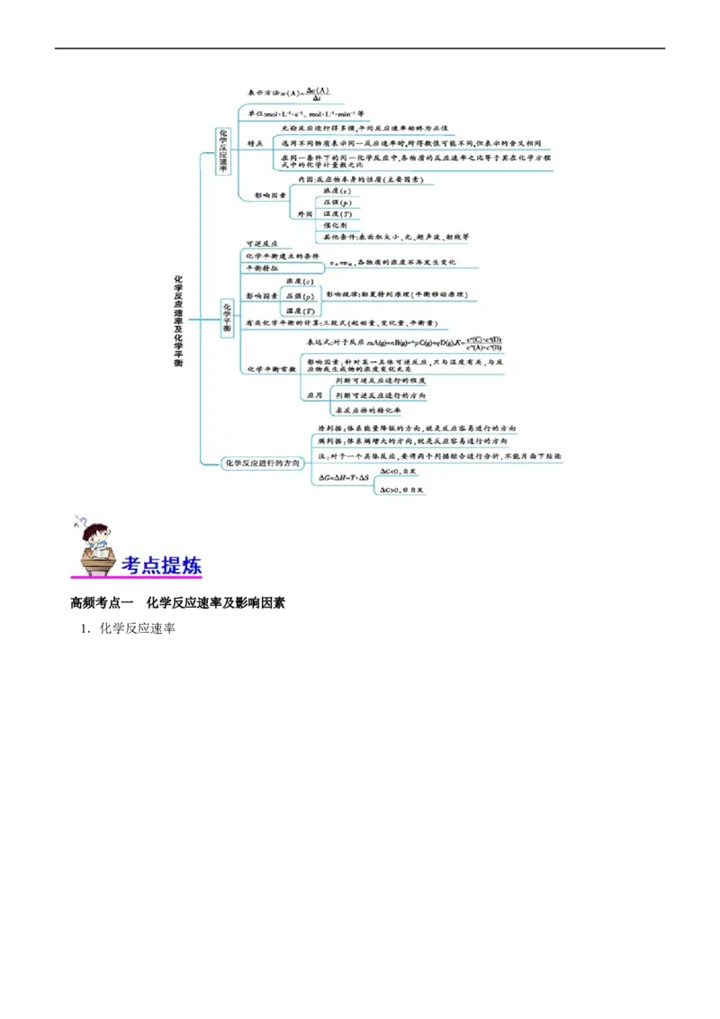 专题09化学反应速率与化学平衡（讲）（学生版）_05高考化学_通用版（老高考）复习资料_2023年复习资料_二轮复习_2023年高考化学二轮复习讲练测（全国通用）