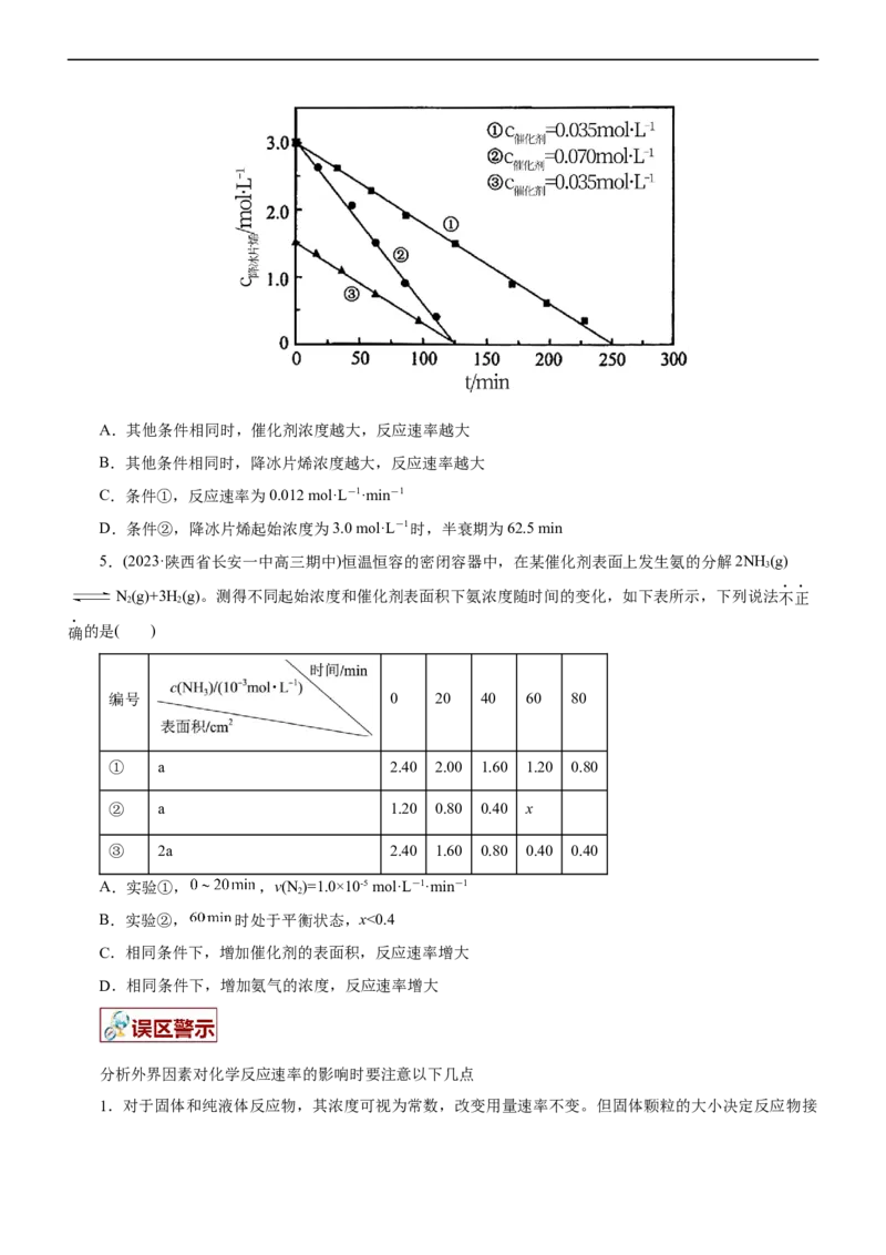 专题09化学反应速率与化学平衡（讲）（学生版）_05高考化学_通用版（老高考）复习资料_2023年复习资料_二轮复习_2023年高考化学二轮复习讲练测（全国通用）