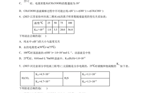 专题08水溶液中的离子反应与平衡(测试)(原卷版)_05高考化学_新高考复习资料_2024年新高考资料_二轮复习资料_2024年高考化学二轮复习讲练测（新教材新高考）_配套练习（原卷版+解析版）