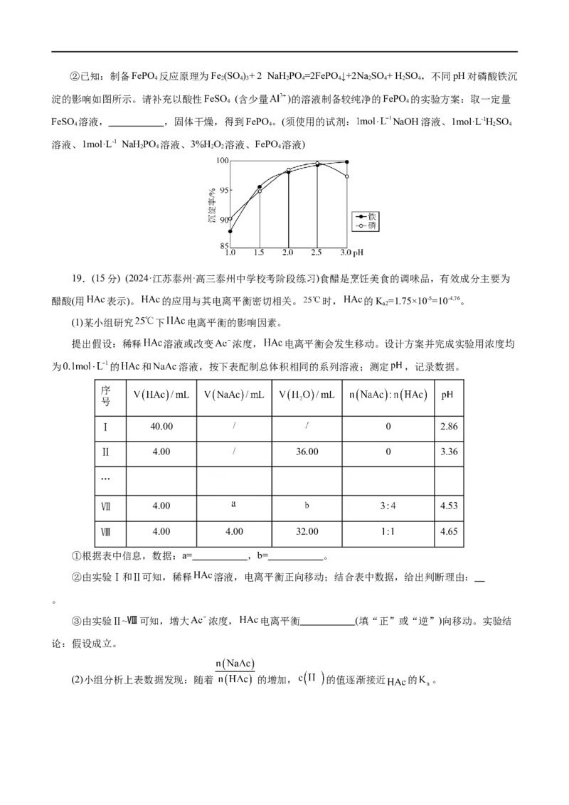 专题08水溶液中的离子反应与平衡(测试)(原卷版)_05高考化学_新高考复习资料_2024年新高考资料_二轮复习资料_2024年高考化学二轮复习讲练测（新教材新高考）_配套练习（原卷版+解析版）