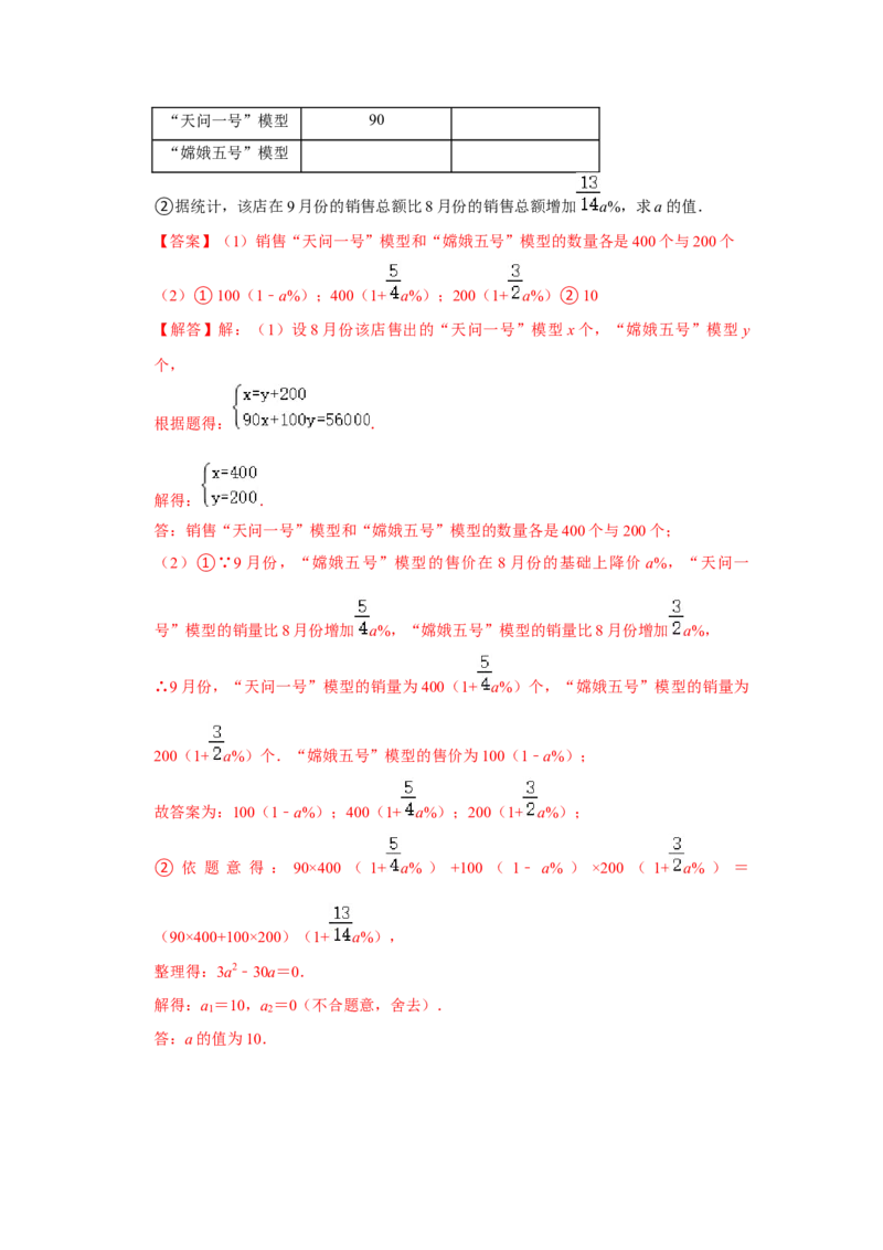 专题21.3一元二次方程应用-销售利润问题（专项训练）-2022-2023学年九年级数学上册《同步考点解读&bull;专题训练》（人教版）_初中数学人教版_9上-初中数学人教版_07专项讲练
