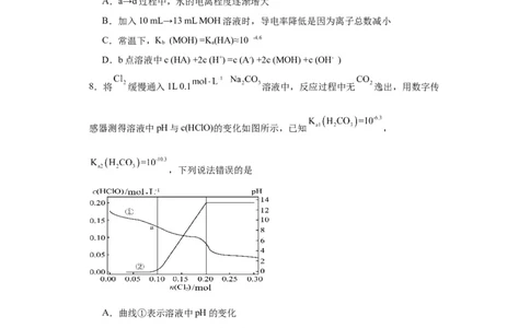 专项训练水的电离程度大小比较（原卷版）_05高考化学_新高考复习资料_2024年新高考资料_一轮复习资料_2024届高三化学一轮复习&mdash;专项训练