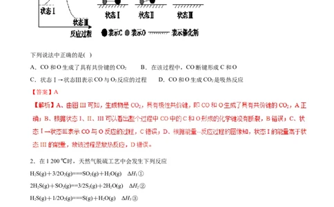 专题12反应热热化学方程式-2019年高考化学易错题汇总（解析版）_05高考化学_新高考复习资料_2022年新高考资料_2022年一轮复习各版本_1.高考化学2022年一轮复习通用版