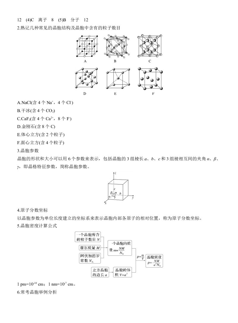 专题三　主观题突破4　晶体类型与性质　晶体结构淘宝店：红太阳资料库_05高考化学_2025年新高考资料_二轮复习_2025年高考化学大二轮_2025化学二轮复习_专题三　物质结构与性质