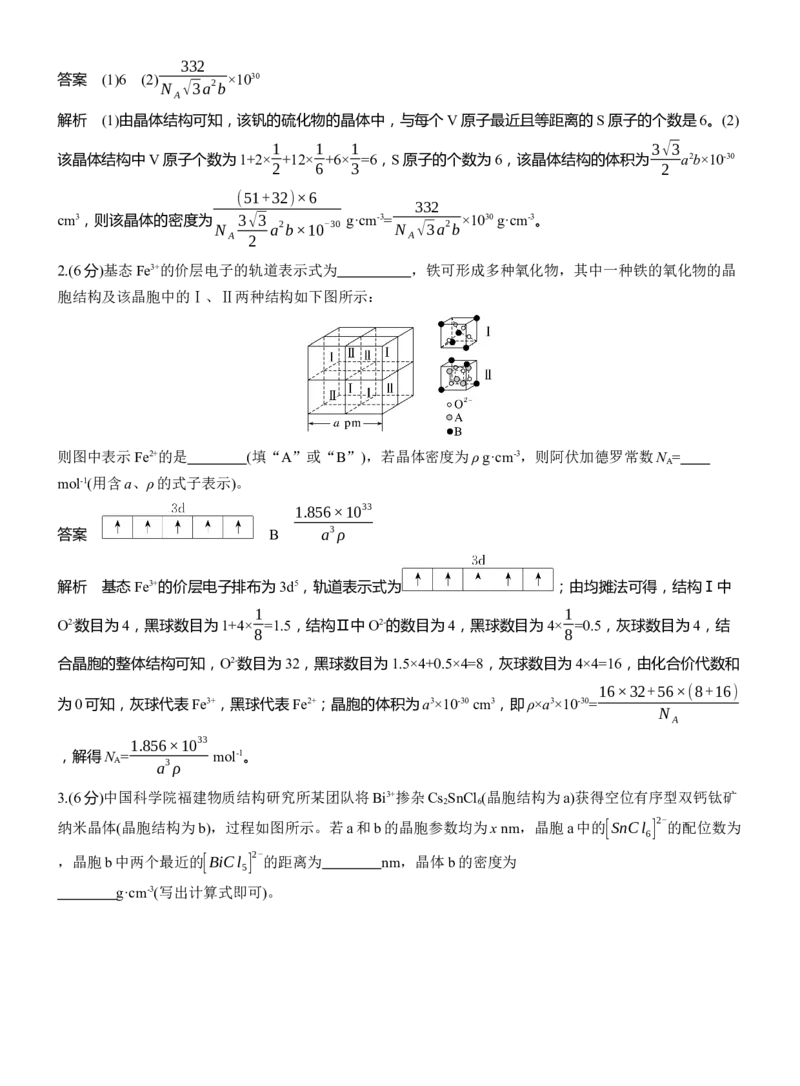 专题三　主观题突破4　晶体类型与性质　晶体结构淘宝店：红太阳资料库_05高考化学_2025年新高考资料_二轮复习_2025年高考化学大二轮_2025化学二轮复习_专题三　物质结构与性质