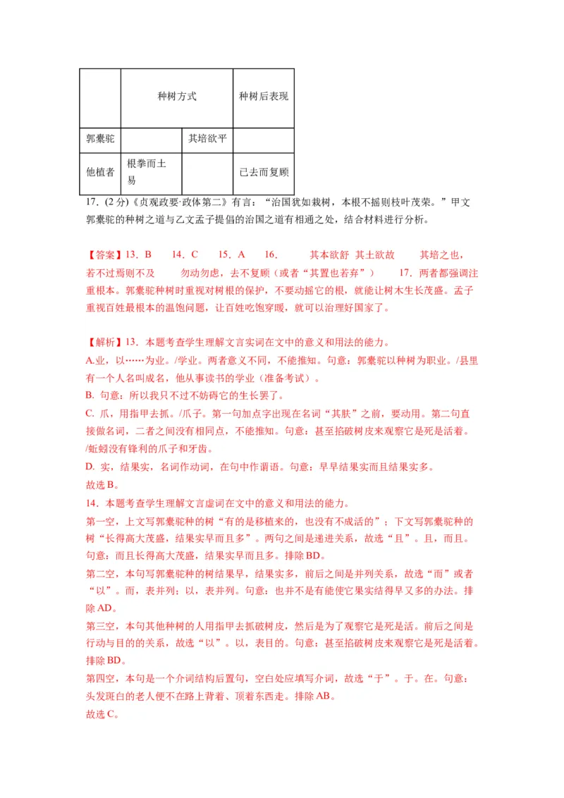 第三单元（单元检测）（A卷&bull;知识通关练）-（统编版选择性必修下册）（教师版）_高语_高中语文_选择性必修下册_知识清单