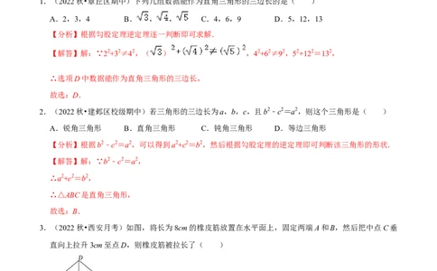 专题17.2勾股定理的逆定理专项提升训练（重难点培优）-拔尖特训2023年培优（解析版）人教版_初中数学人教版_八年级数学下册_保存转存之后查看(1)_旧版-可参考_07专项讲练