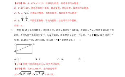 专题17.2勾股定理的逆定理专项提升训练（重难点培优）-拔尖特训2023年培优（解析版）人教版_初中数学人教版_八年级数学下册_保存转存之后查看(1)_旧版-可参考_07专项讲练