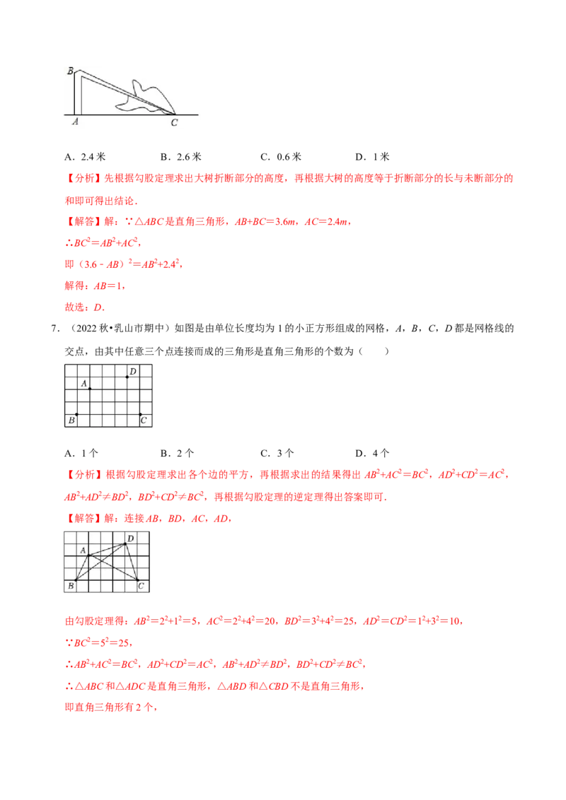 专题17.2勾股定理的逆定理专项提升训练（重难点培优）-拔尖特训2023年培优（解析版）人教版_初中数学人教版_八年级数学下册_保存转存之后查看(1)_旧版-可参考_07专项讲练