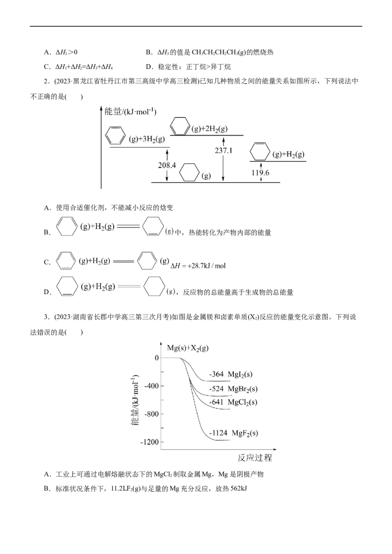 专题08化学反应与能量变化（练）（原卷版）_05高考化学_通用版（老高考）复习资料_2023年复习资料_二轮复习_2023年高考化学二轮复习讲练测（全国通用）
