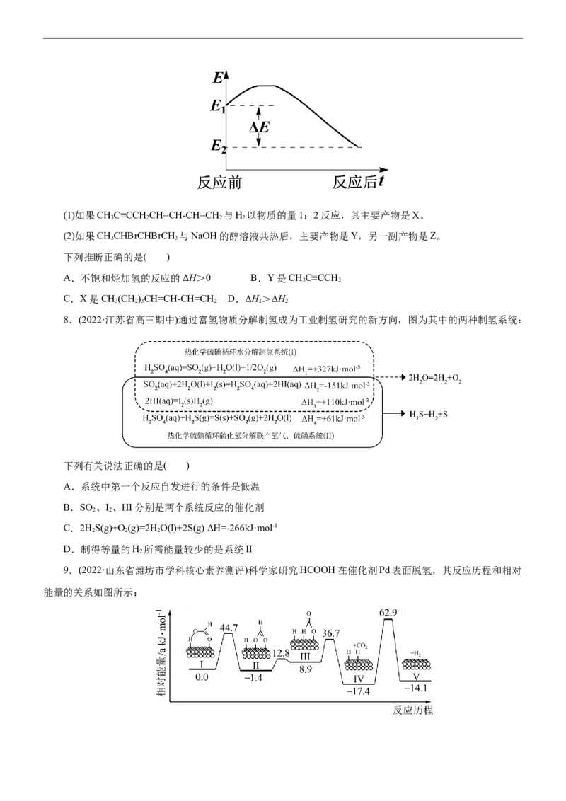 专题08化学反应与能量变化（练）（原卷版）_05高考化学_通用版（老高考）复习资料_2023年复习资料_二轮复习_2023年高考化学二轮复习讲练测（全国通用）