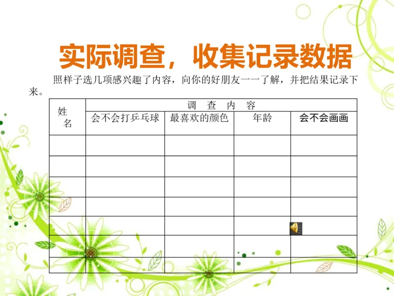 素材了解你的好朋友_二年级数学下册（苏教版）_第四套_苏教版数学2下优质公开课_八数据的收集和整理（一）_●了解你的好朋友