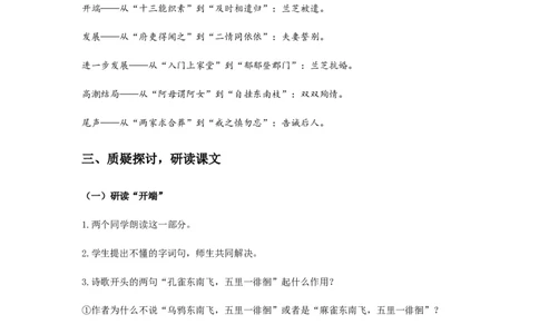 精品教学《孔雀东南飞并序》（教学设计）-2019-2020学年高二语文同步教学(统编版选择性必修下)_高语_人教版高中语文_05部编高中语文选择性必修下册_03课件+教案
